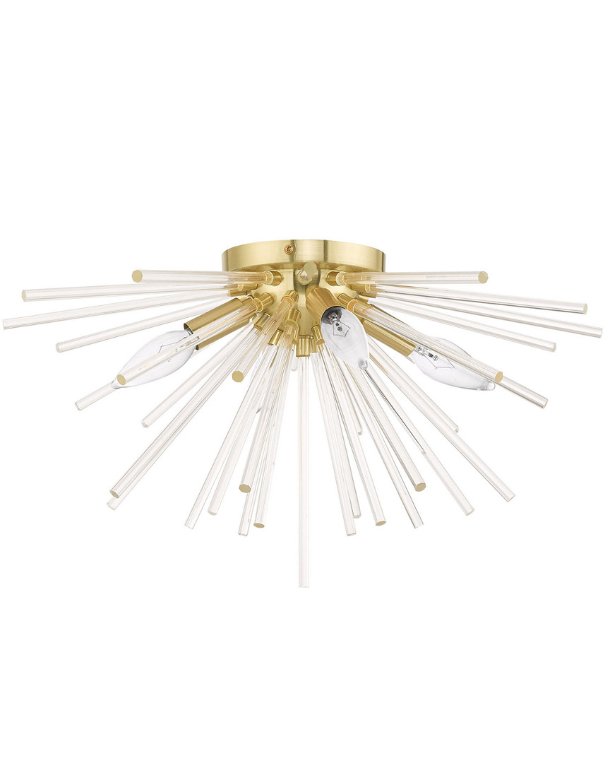 Livex Lighting Livex Utopia 4 Light Satin Brass Ceiling Mount