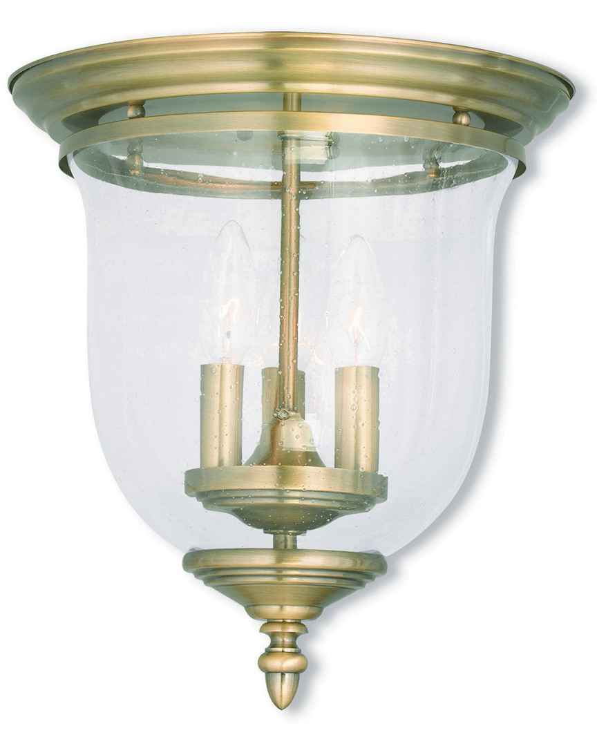 Livex Lighting Livex Legacy 3-light Antique Brass Ceiling Mount