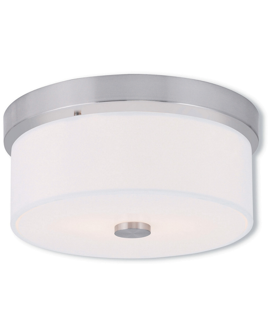 Livex Lighting Livex Meridian 2-light Brushed Nickel Ceiling Mount