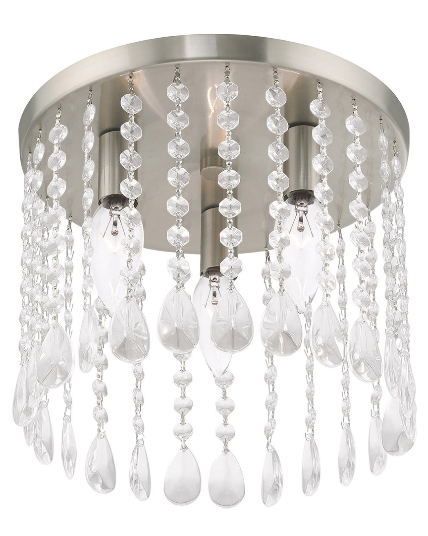 Livex Lighting Livex Elizabeth 3 Light Brushed Nickel Ceiling Mount
