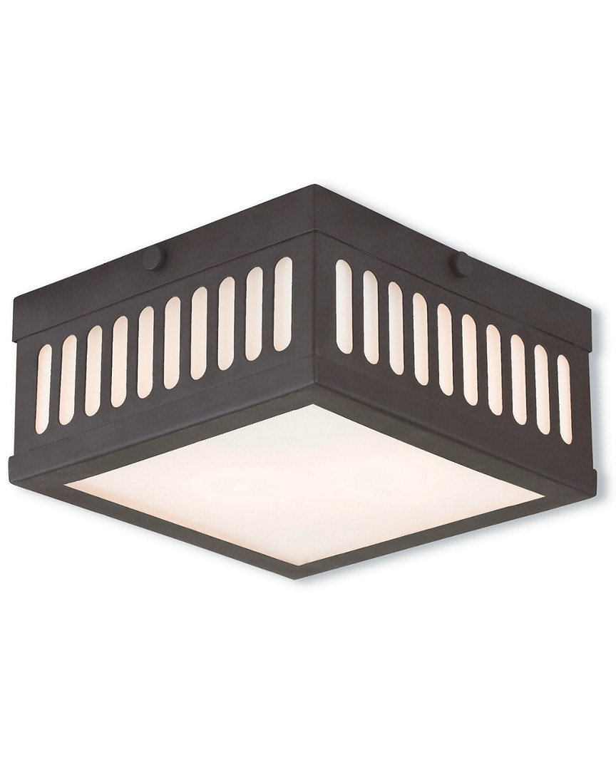 Livex Lighting Discontinued Livex Prentice 2-light Bronze Ceiling Mount