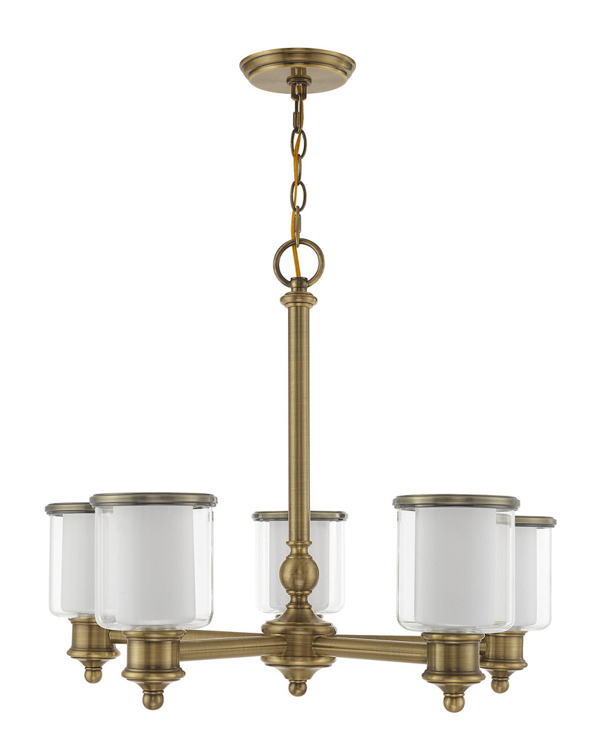 Livex Lighting Livex Middlebush 5 Lt Antique Brass Chandelier