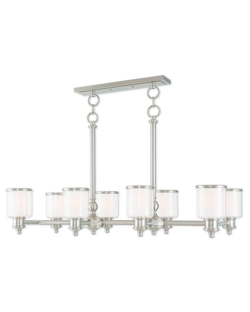 Livex Lighting Livex Middlebush 8-light Brushed Nickel Linear Chandelier
