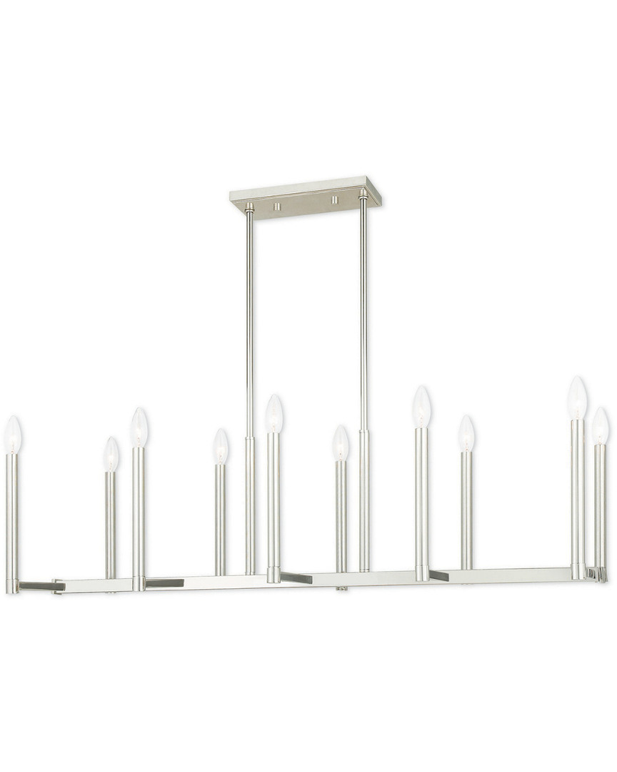 Livex Lighting Livex Alpine 10-light Pn Linear Chandelier