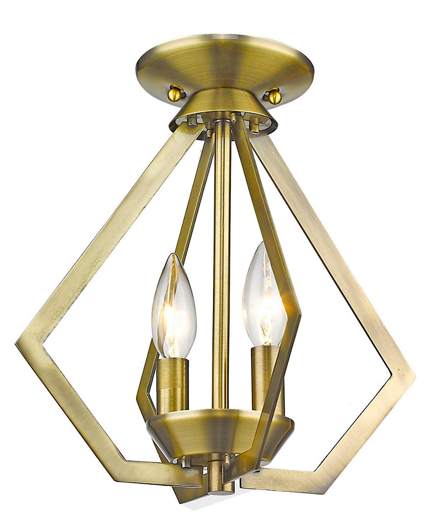 Livex Lighting Livex Prism 2-light Ab Mini Chandelier/ceiling Mount