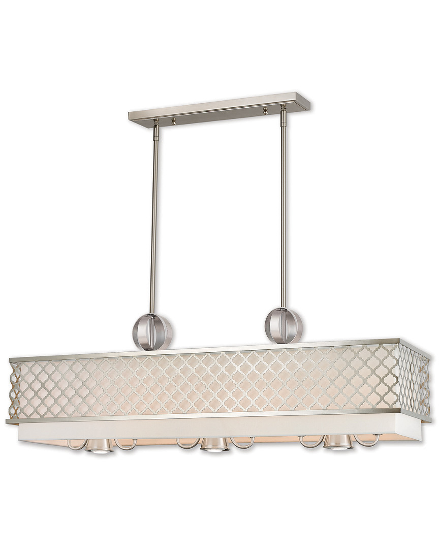 Livex Lighting Livex Arabesque 6 Light Bn Linear Chandelier