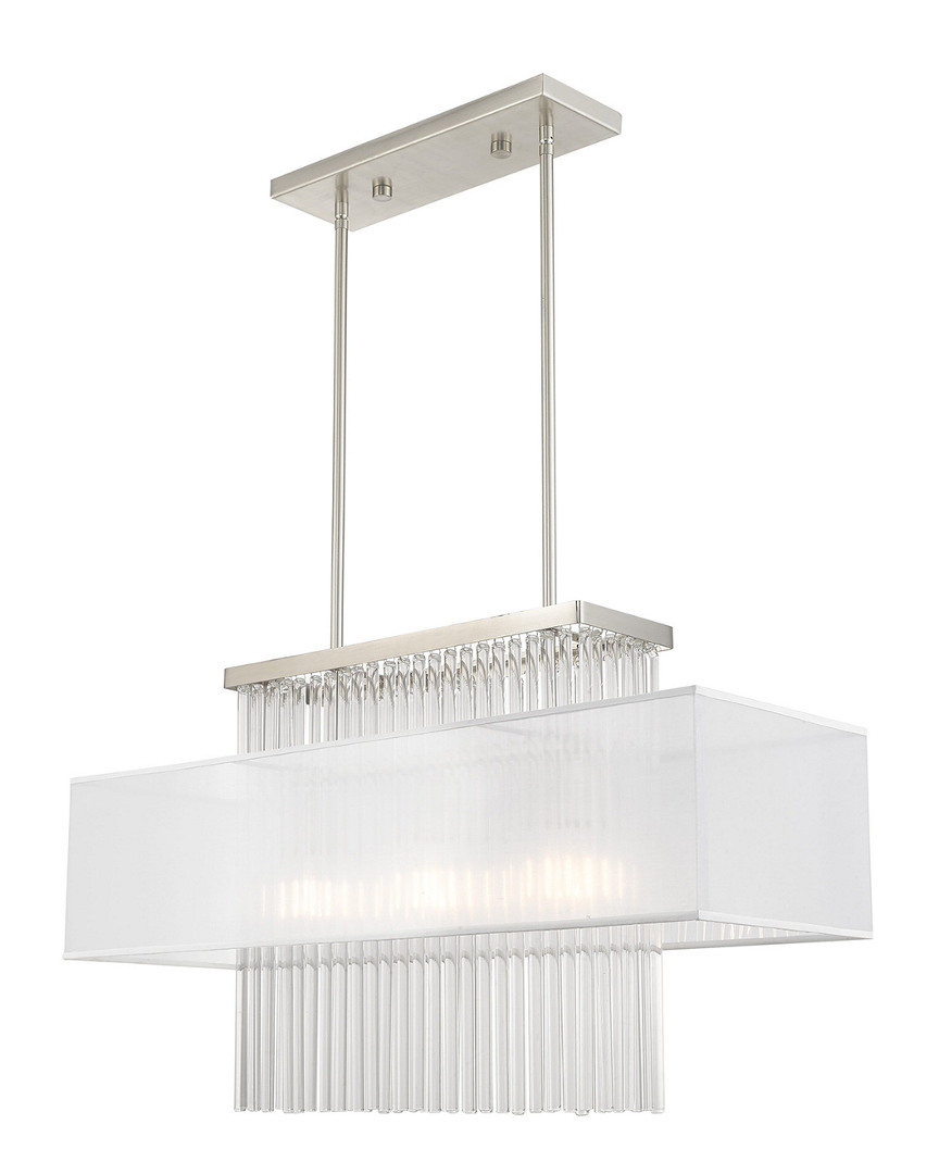 Livex Lighting Livex Alexis 3 Light Brushed Nickel Linear Chandelier