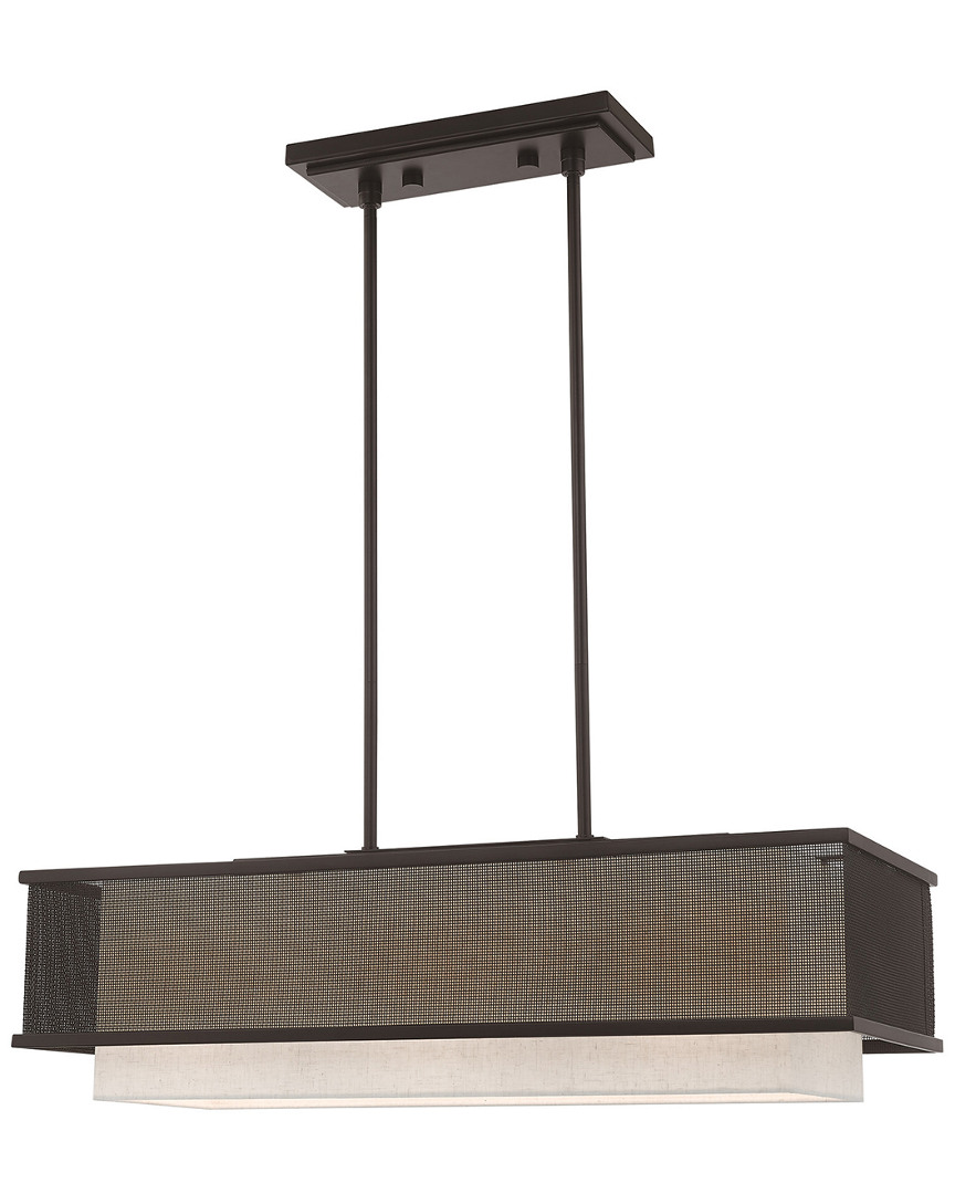Livex Lighting Livex Braddock 3 Light Bronze Linear Chandelier
