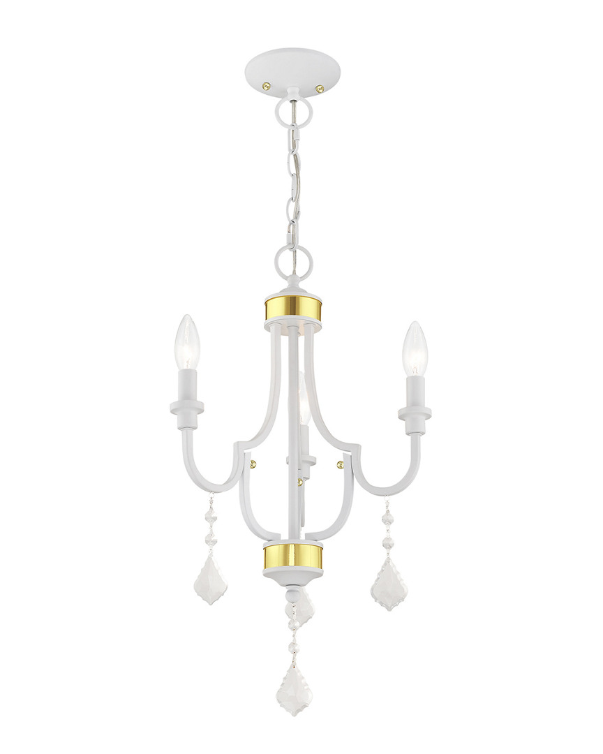 Livex Lighting Livex Glendale 3 Light White Mini Chandelier