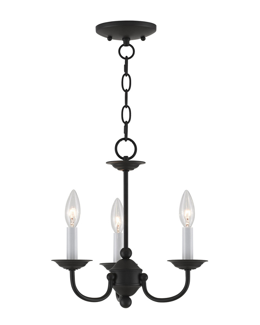 Livex Lighting Livex Home Basics 3-light Black Mini Chandelier