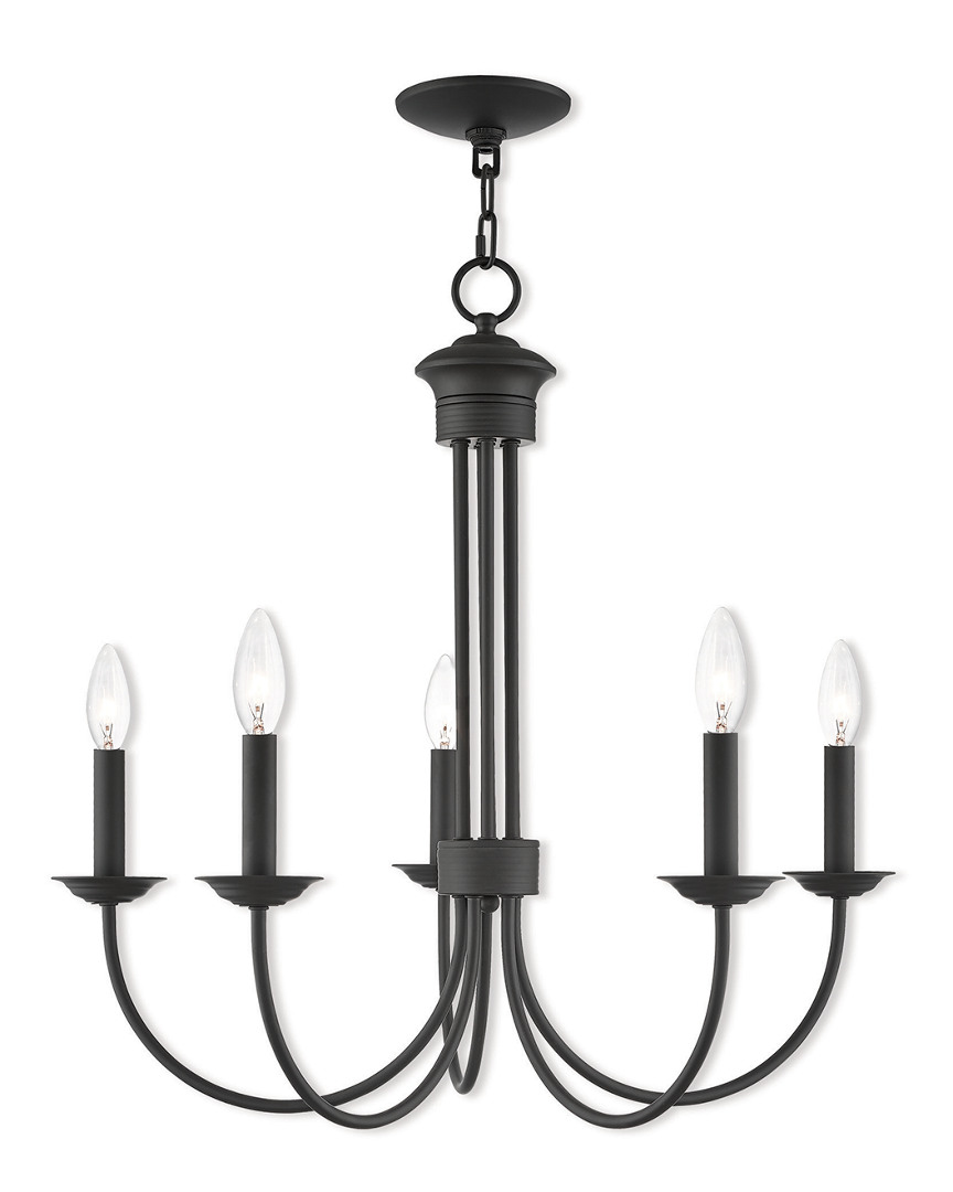 Livex Lighting Livex Estate 5 Light Bz Chandelier In Black