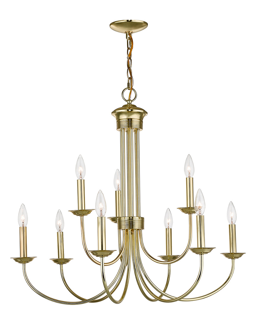 Livex Lighting Livex Estate 9 Light Pb Chandelier