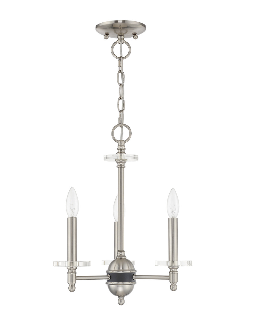 Livex Lighting Livex Bancroft 3 Light Brushed Nickel Mini Chandelier