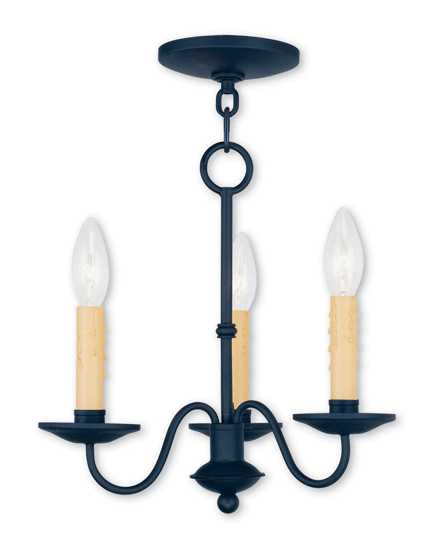 Livex Lighting Livex Heritage 3-light Black Mini Chandelier