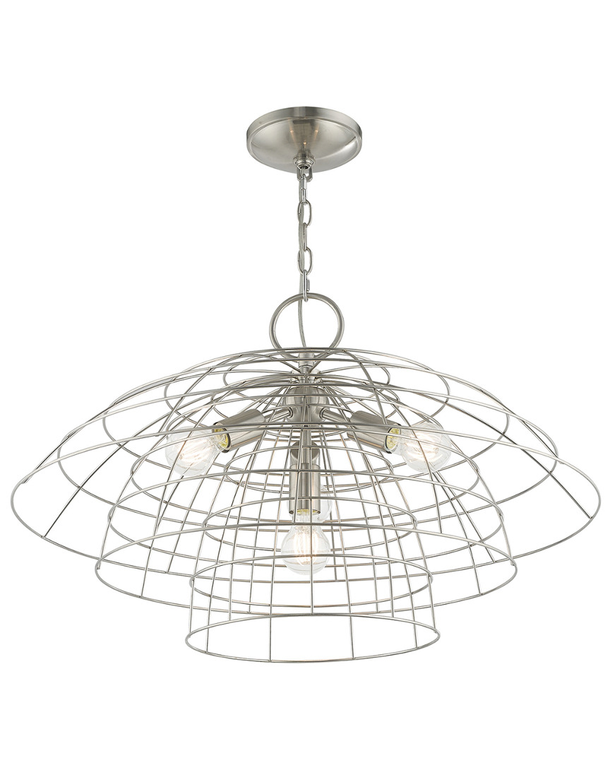 Livex Lighting Livex Brooklyn 4 Light Brushed Nickel Chandelier