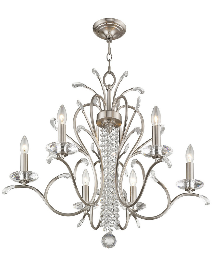 Livex Lighting Discontinued Livex Serafina 6-light Brushed Nickel Chandelier