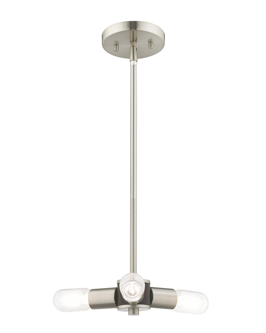 Livex Lighting Livex Copenhagen 3 Lt Brushed Nickel Mini Chandelier