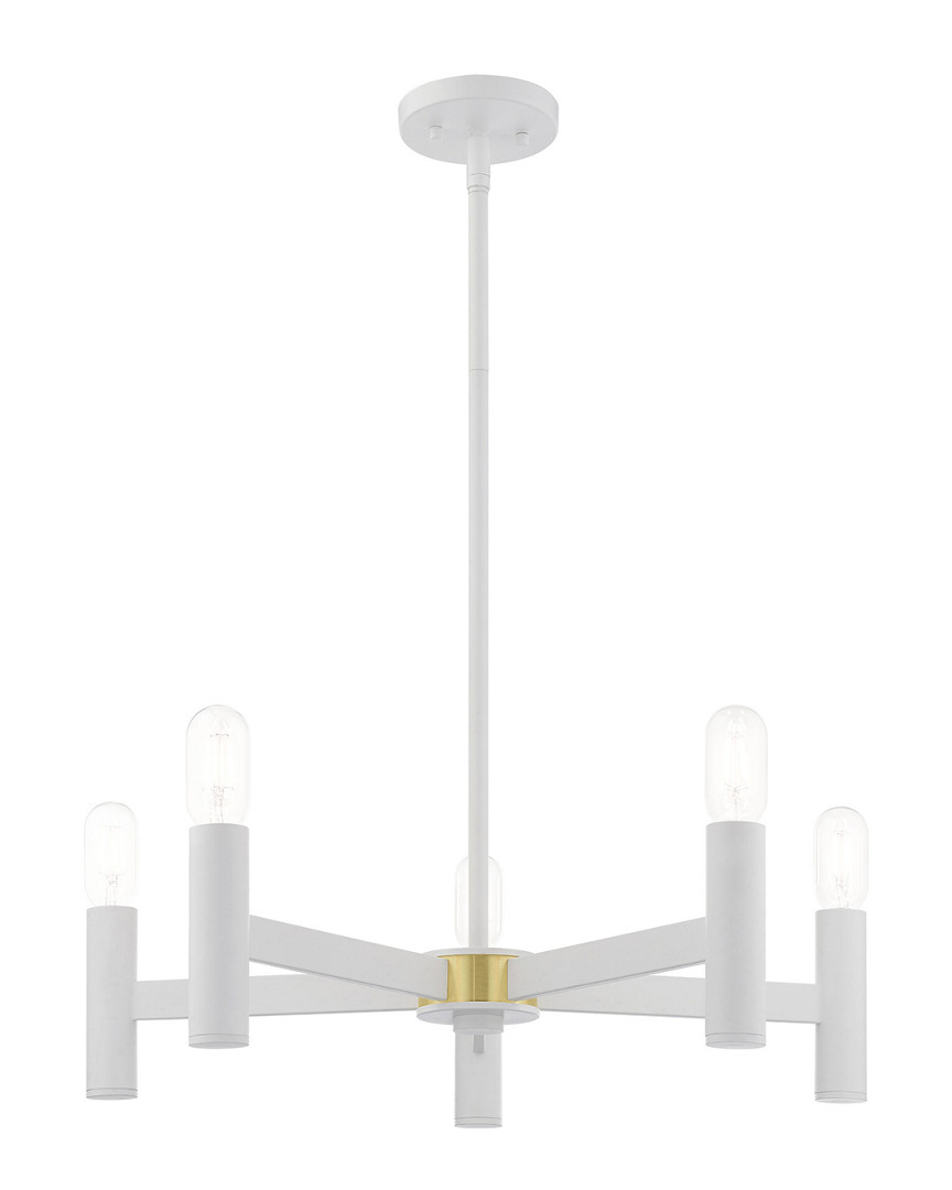Livex Lighting Livex Copenhagen 5 Lt White Chandelier