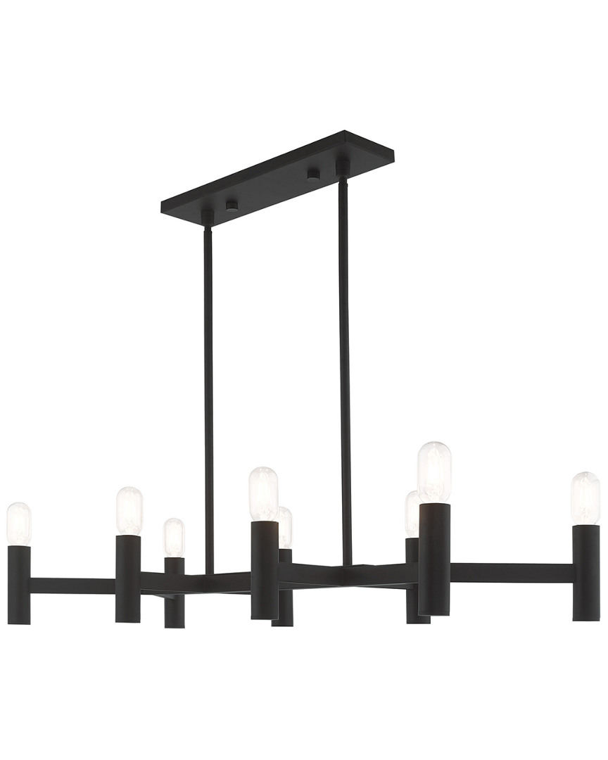 Livex Lighting Livex Copenhagen 8 Lt Black Linear Chandelier