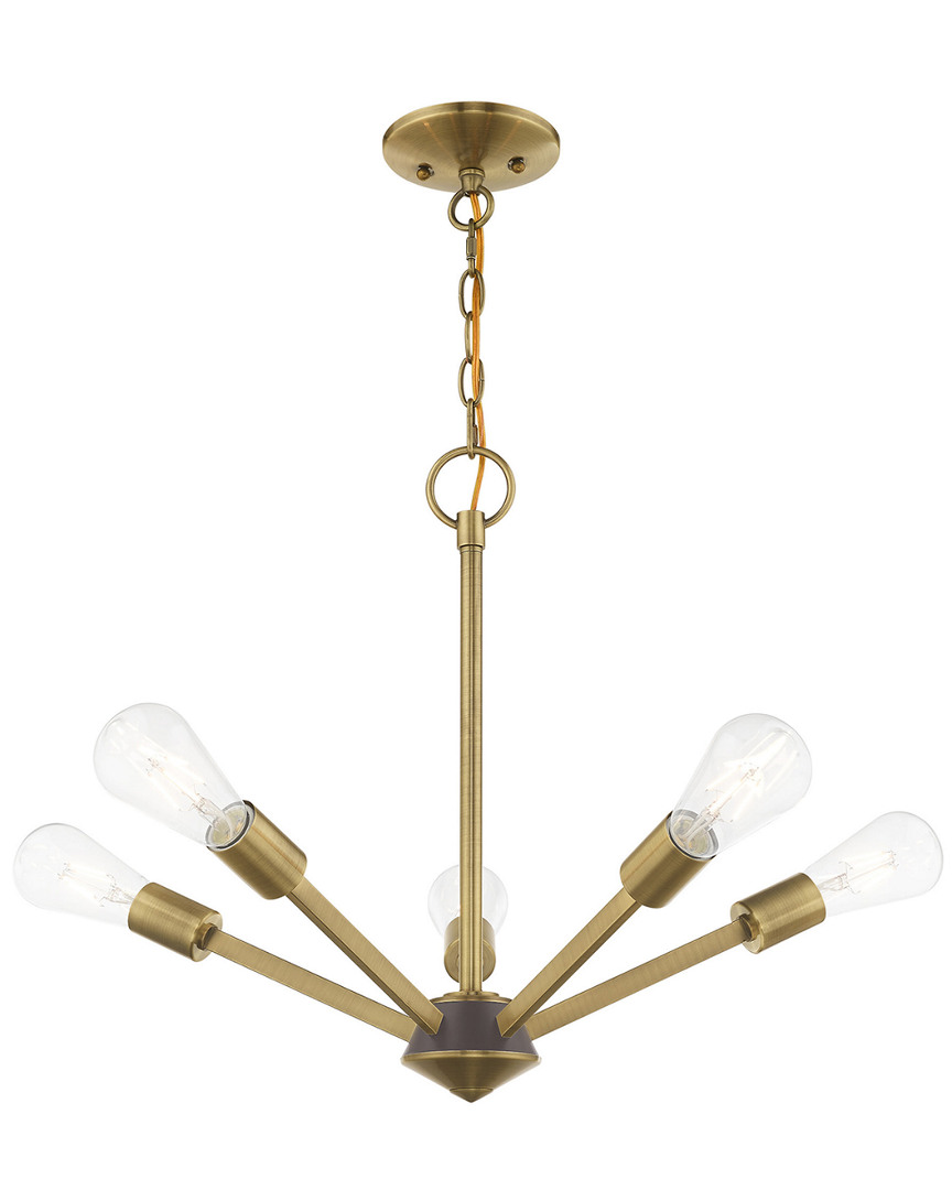 Livex Lighting Livex Prague 5 Light Antique Brass Chandelier