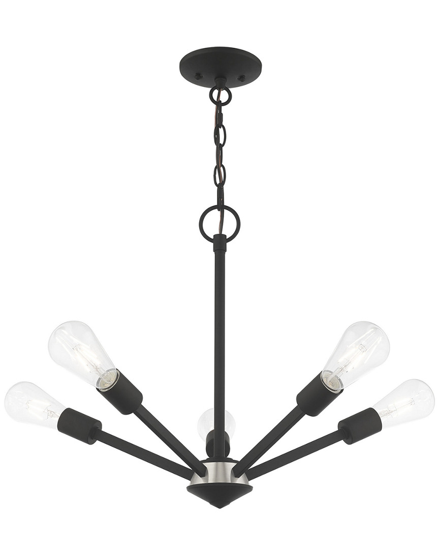 Livex Lighting Livex Prague 5 Lt Black Chandelier