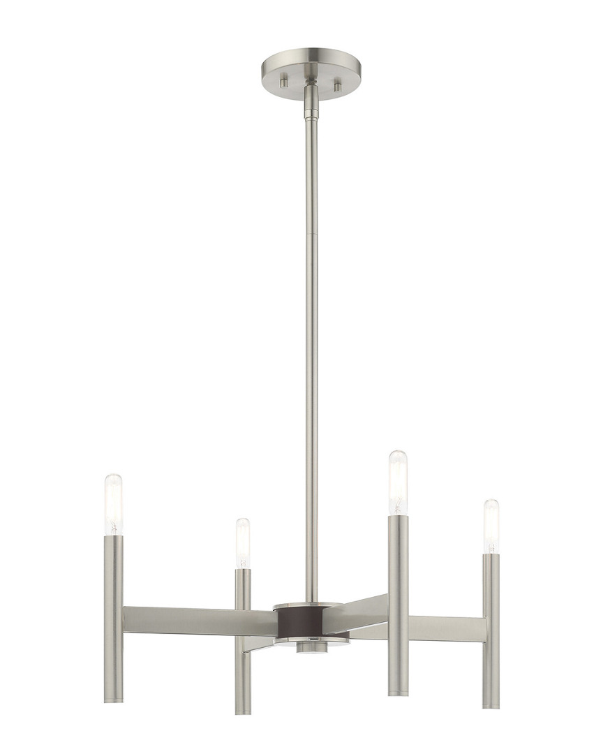 Livex Lighting Livex Copenhagen 4 Light Brushed Nickel Mini Chandelier