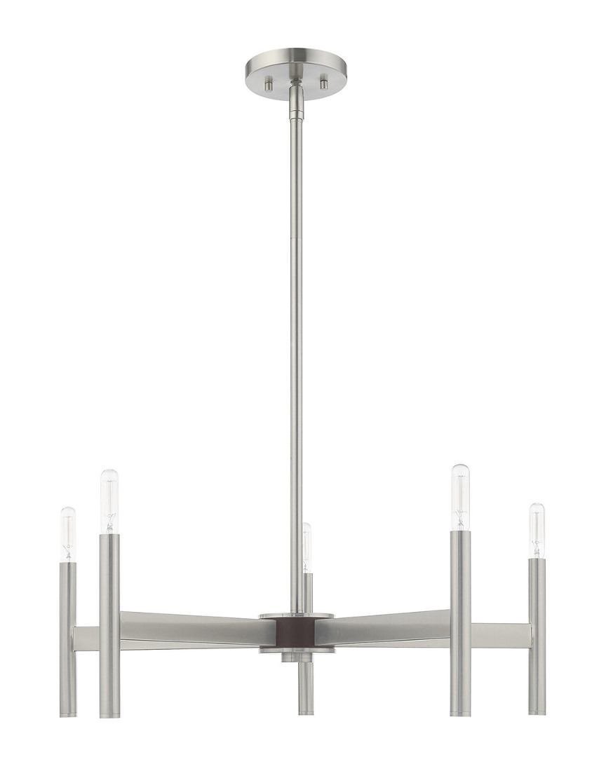 Livex Lighting Livex Copenhagen 5 Light Brushed Nickel Chandelier