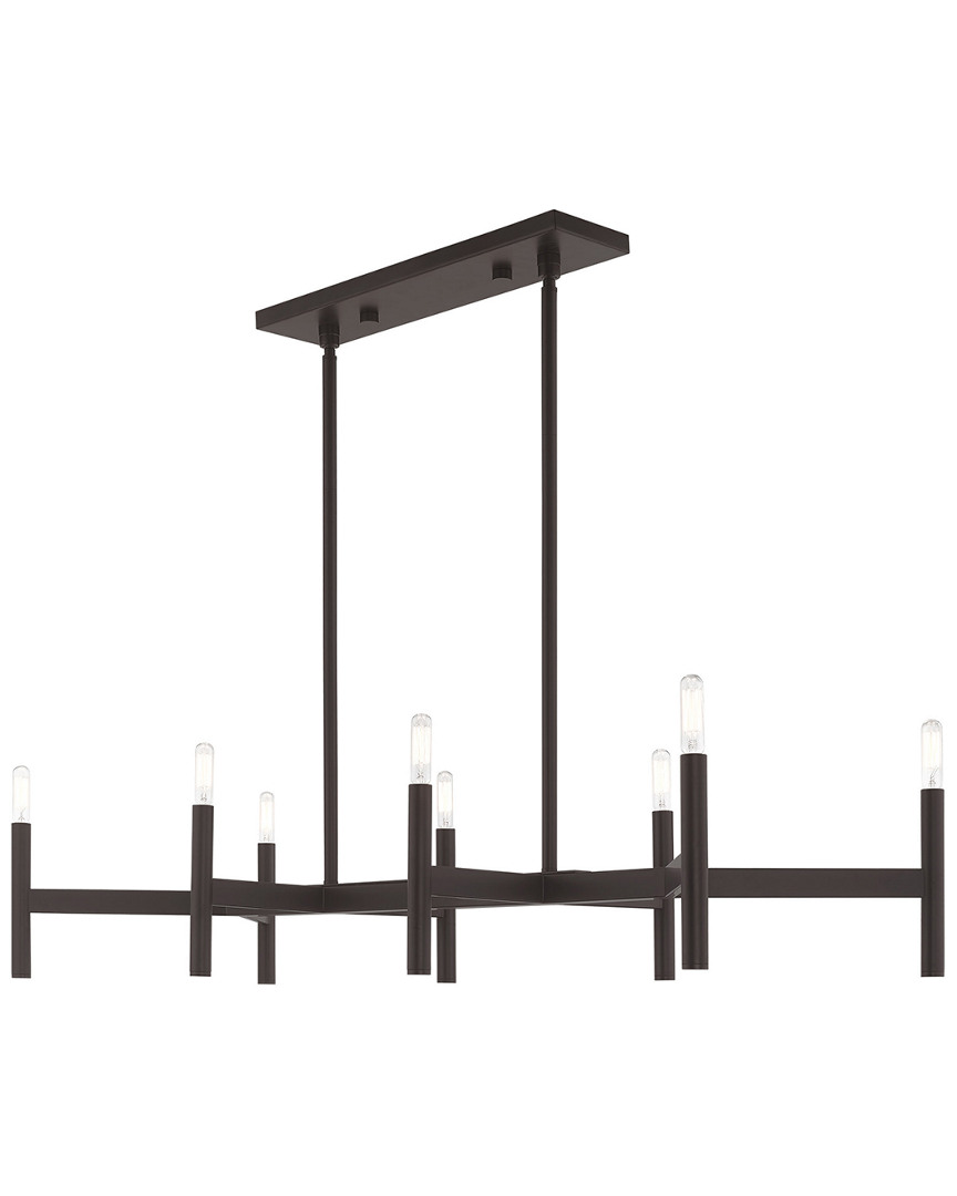 Livex Lighting Livex Copenhagen 8 Light Bronze Linear Chandelier