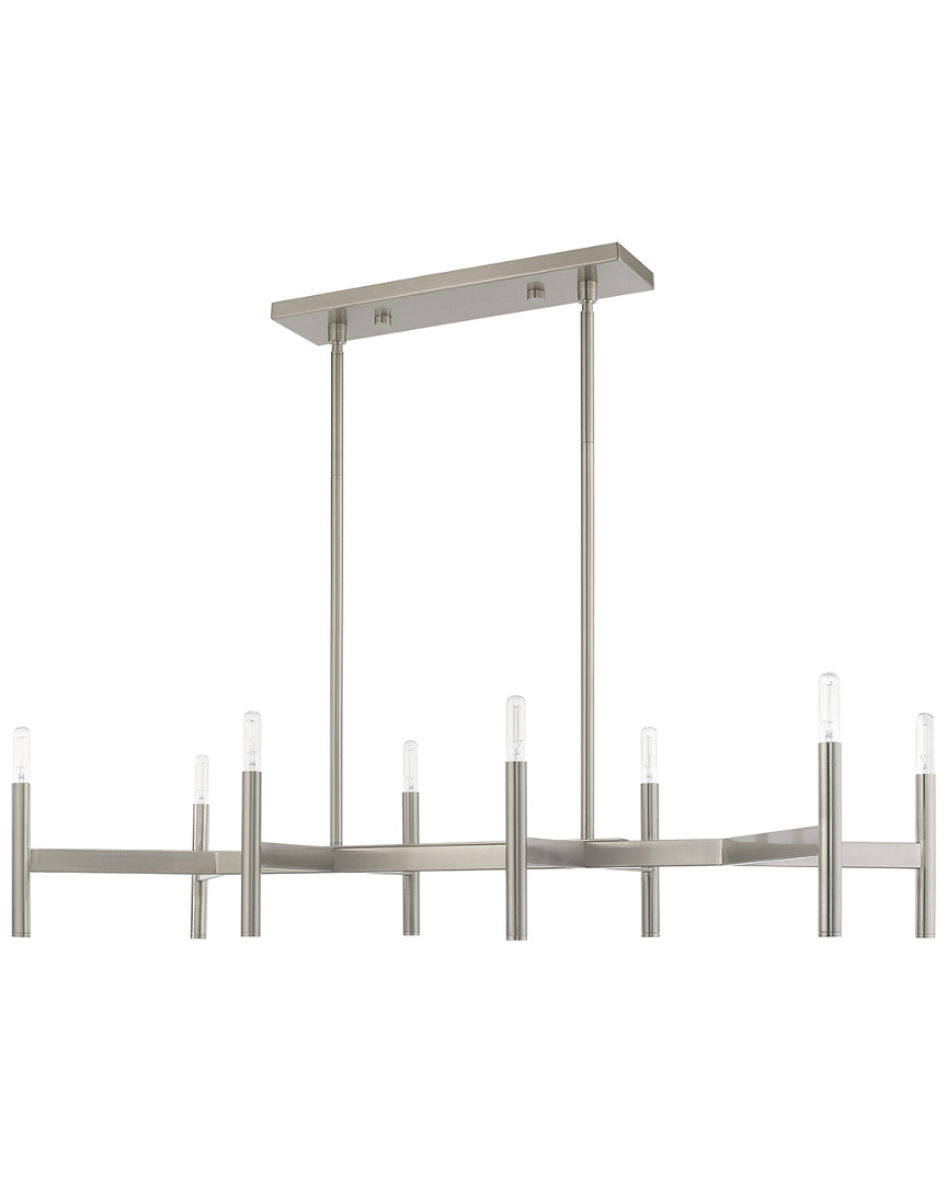Livex Lighting Livex Copenhagen 8 Light Brushed Nickel Linear Chandelier