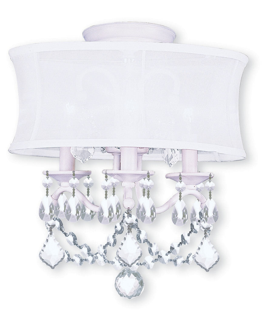 Livex Lighting Livex Newcastle 3-light White Chain Hang/ceiling Mount