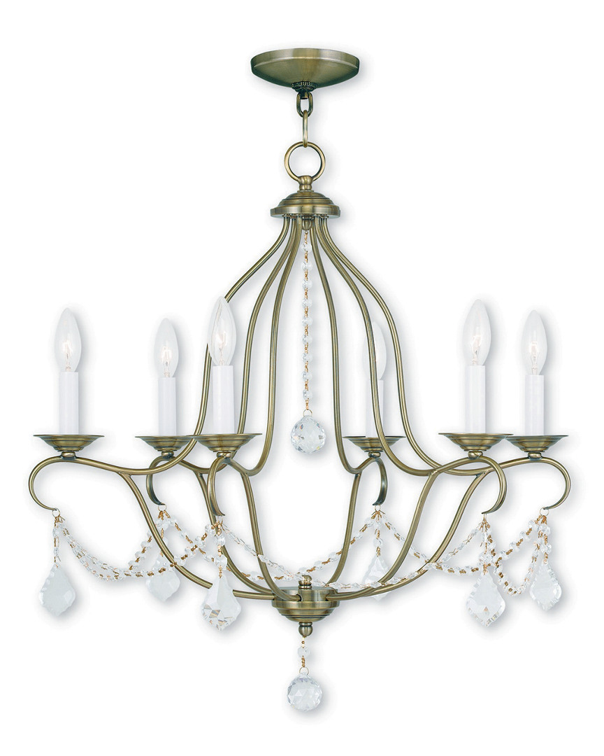 Livex Lighting Discontinued Livex Chesterfield 6-light Antique Brass Chandelier
