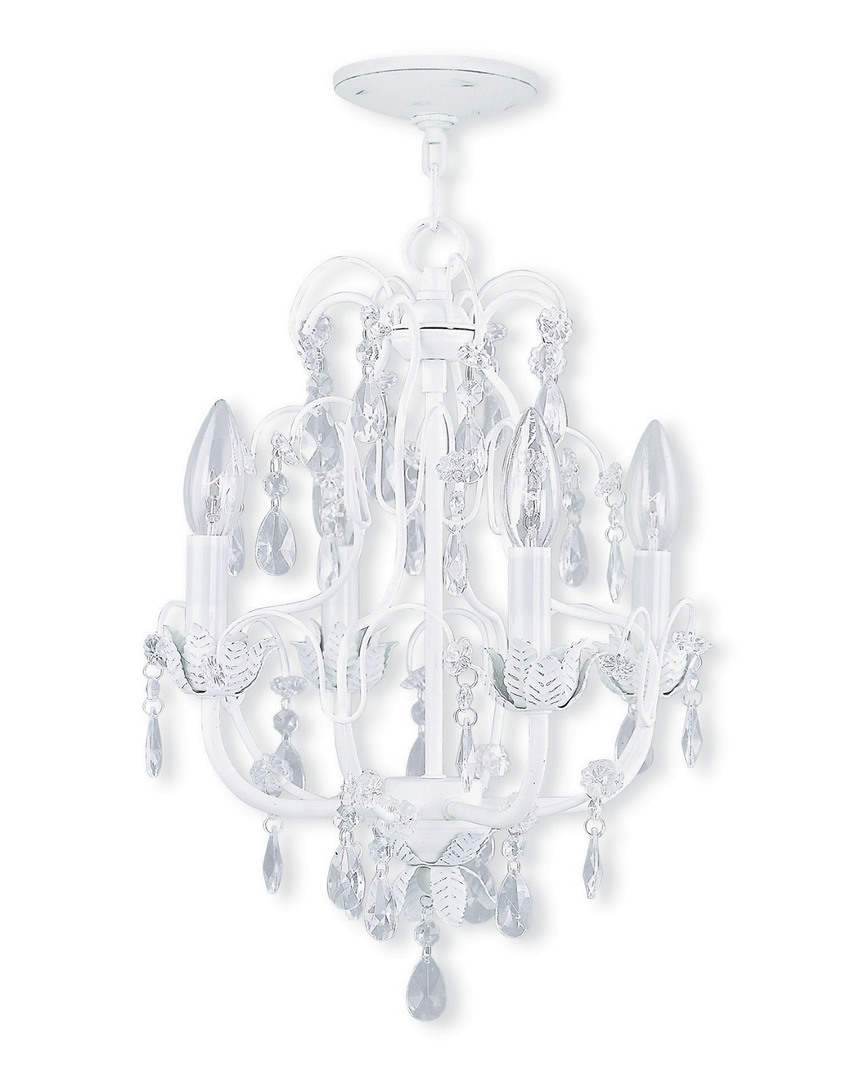 Livex Lighting Livex Athena 4-light Antique White Chandelier