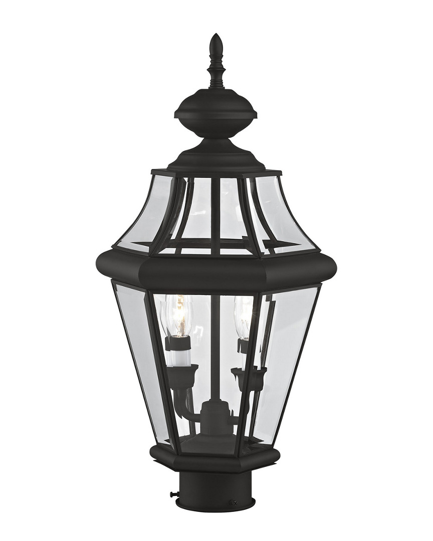 Livex Lighting Livex Georgetown 2-light Black Outdoor Post Lantern