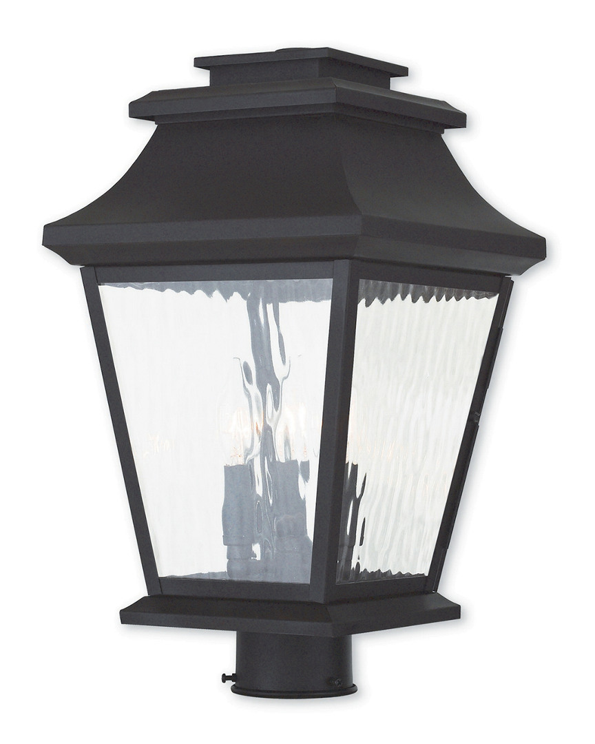 Livex Lighting Discontinued Livex Hathaway 3-light Bronze Outdoor Post Lantern