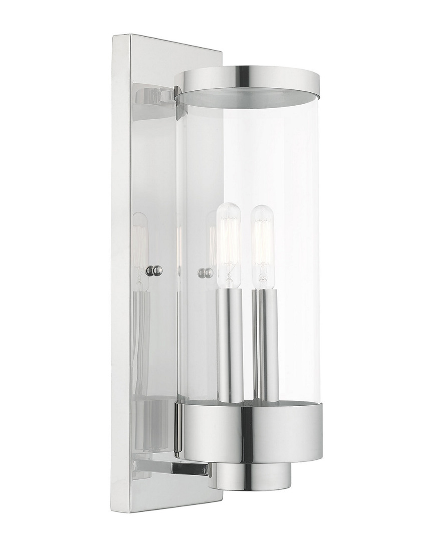 Livex Lighting Livex Hillcrest 2 Light Polished Chrome Outdoor Wall Lantern