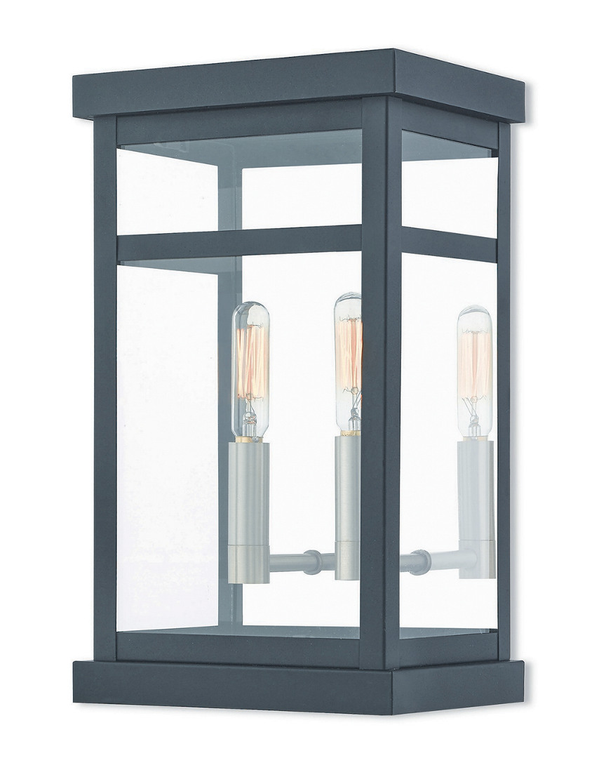 Livex Lighting Livex Hopewell 2 Light Bk Outdoor Wall Lantern