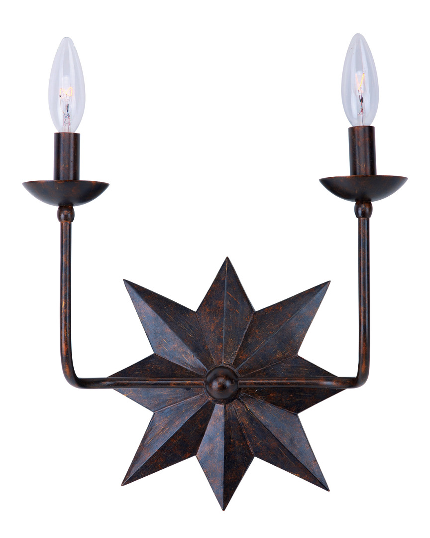 Crystorama 2-light Astro Sconce In Brown