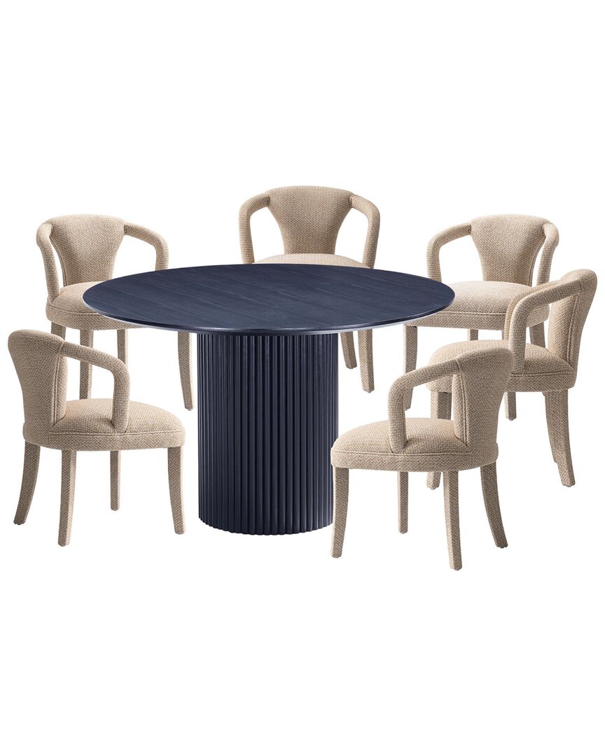 MANHATTAN COMFORT MANHATTAN COMFORT MODERN ROUND DINING TABLE & CHAIRS SET