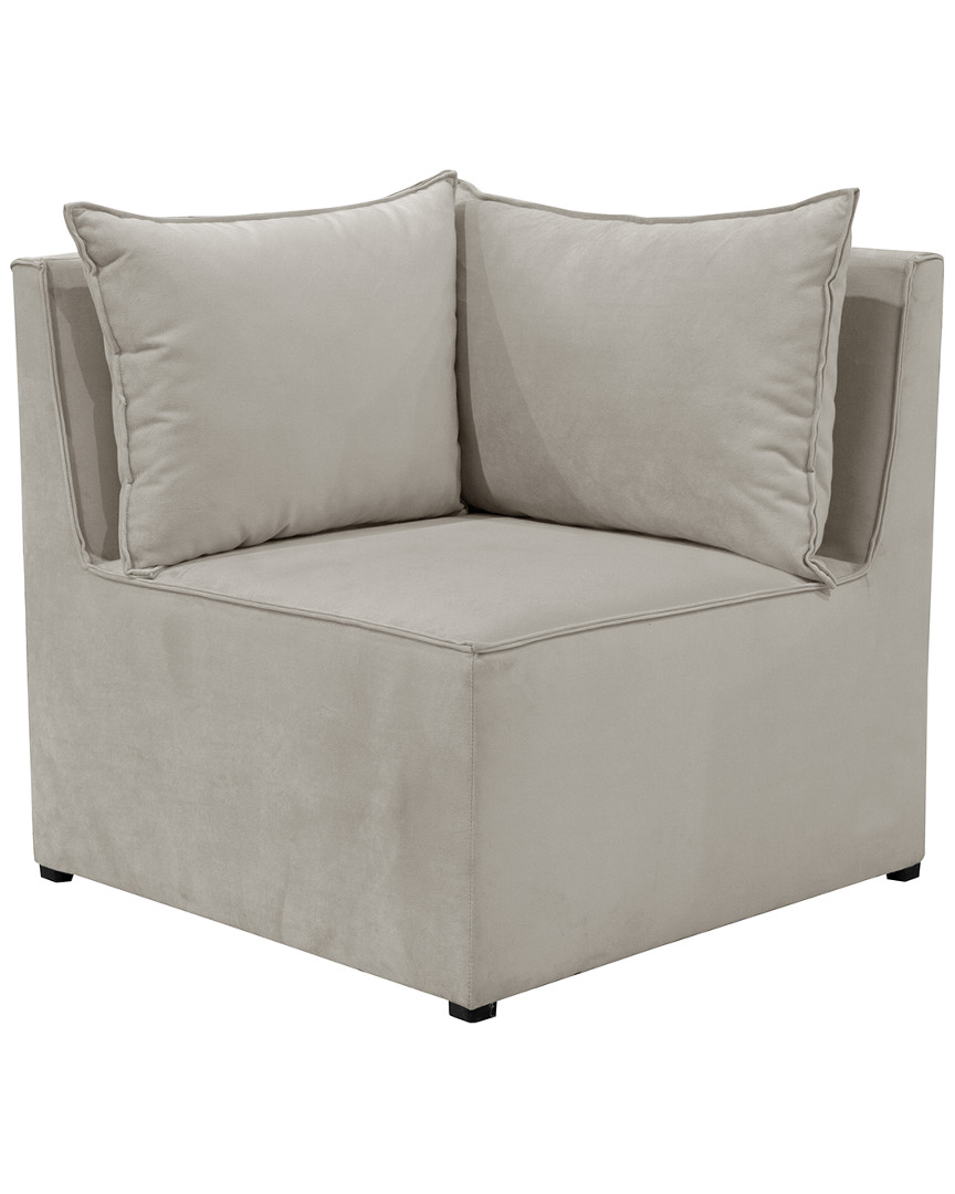 Skyline Furniture French Seamed Sectional Corner Chair In Gray