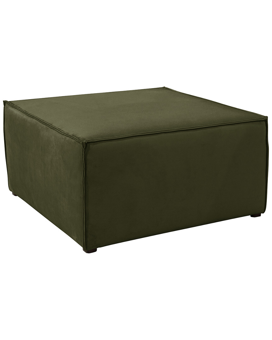 Skyline Furniture French Seamed Sectional Ottoman In Green