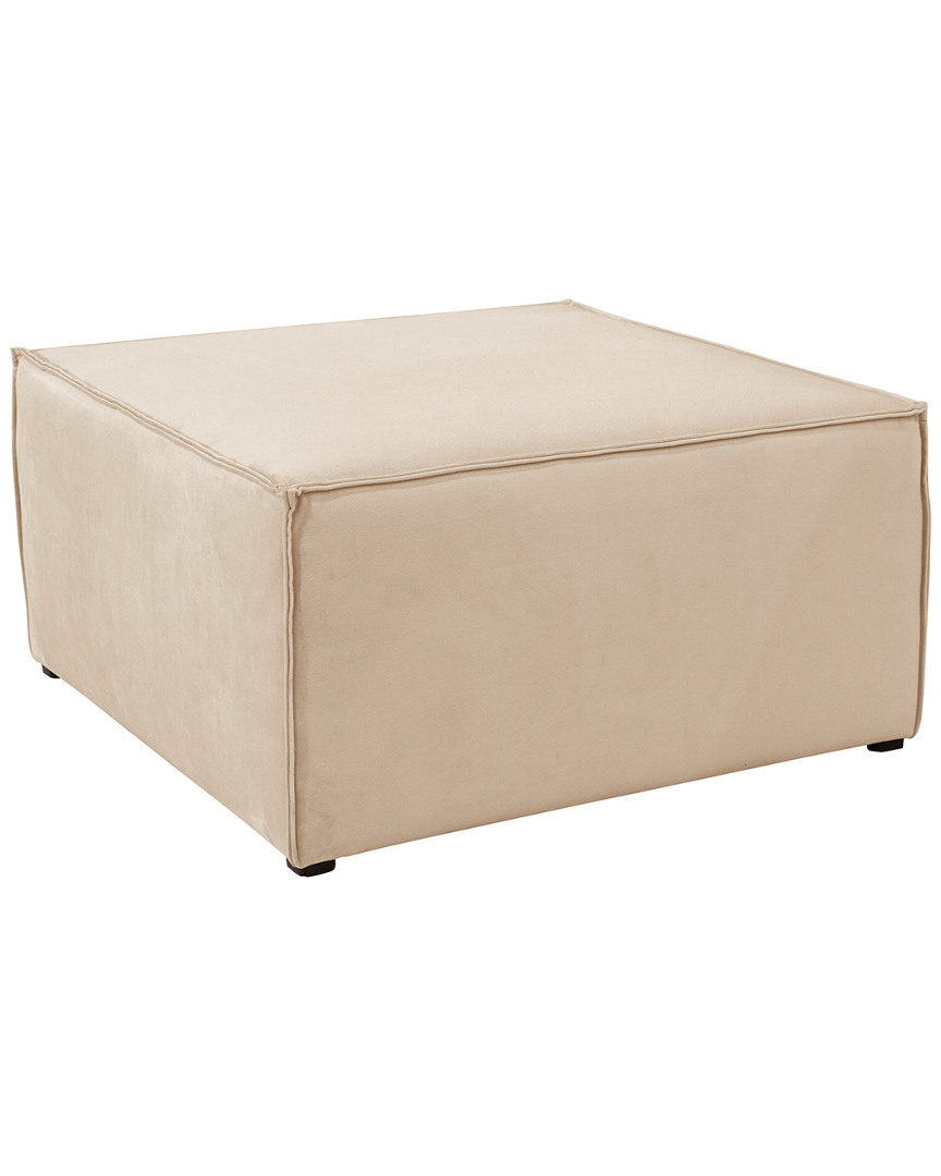 Skyline Furniture French Seamed Sectional Ottoman In Neutral