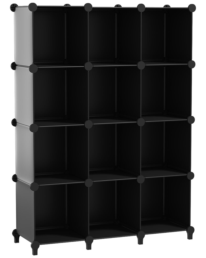 Sorbus Set Of 12 Cube Storage Organizers In Black