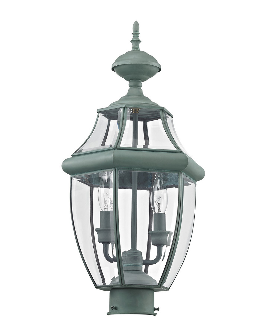 Livex Lighting Livex Monterey 2-light Verdigris Outdoor Post Lantern