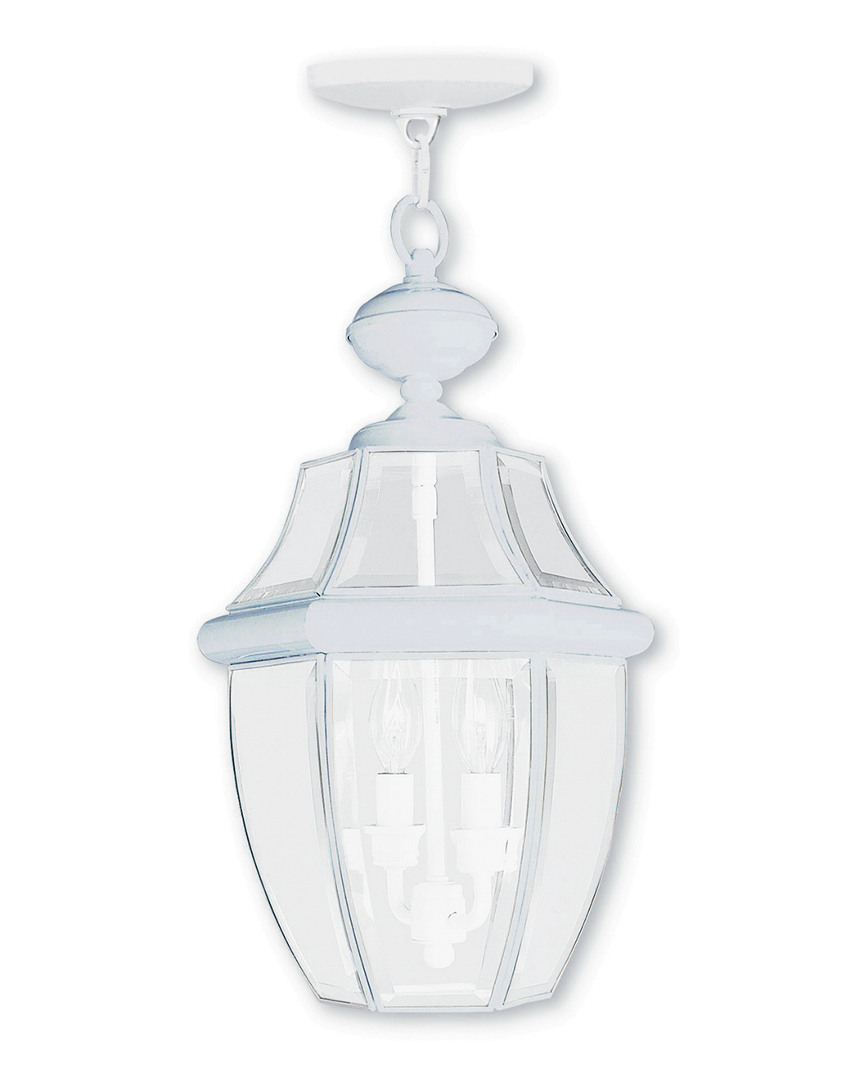 Livex Lighting Livex Monterey 2-light White Outdoor Chain Lantern