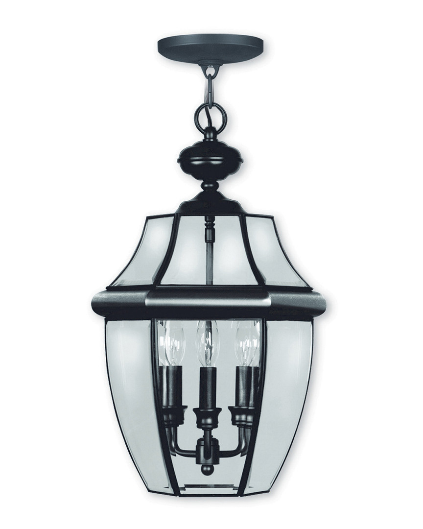 Livex Lighting Livex Monterey 3-light Black Outdoor Chain Lantern