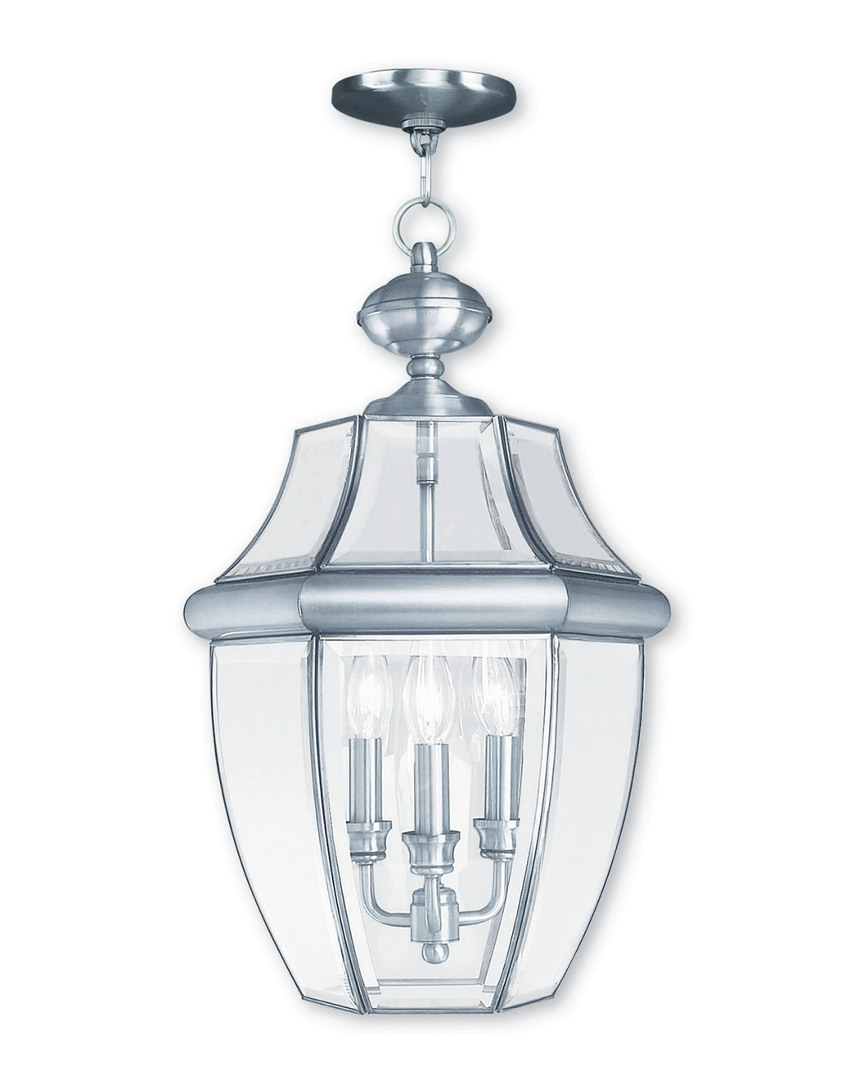 Livex Lighting Livex Monterey 3-light Bn Outdoor Chain Lantern