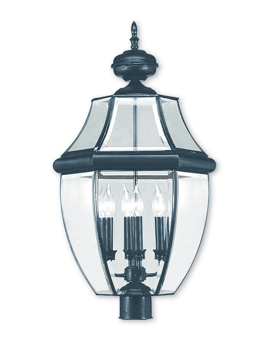 Livex Lighting Livex Monterey 4-light Black Outdoor Post Lantern