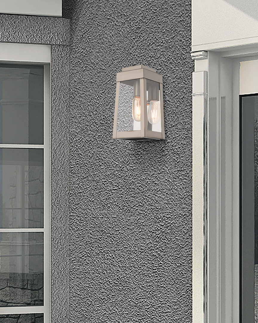 Livex Lighting Livex Oslo 1 Light Brushed Nickel Outdoor Wall Lantern