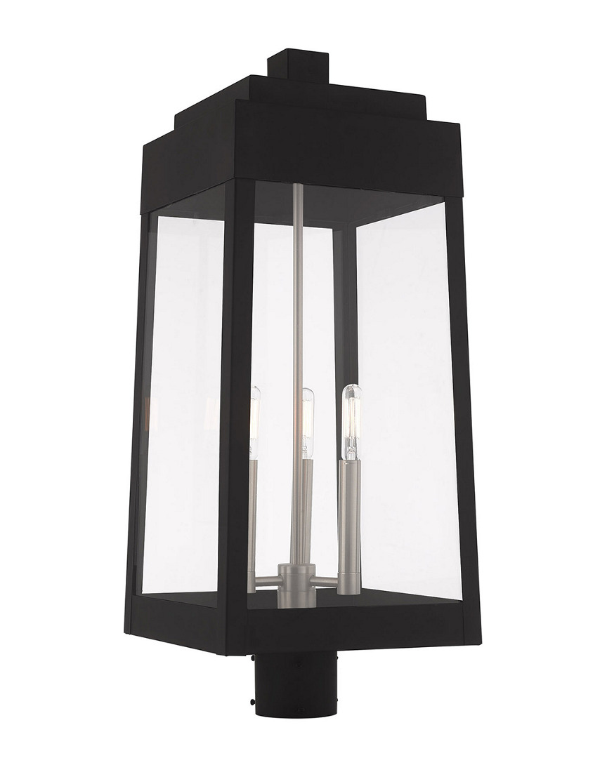 Livex Lighting Livex Oslo 3 Lt Black Outdoor Post Top Lantern