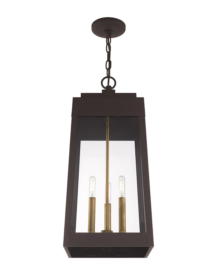 Livex Lighting Livex Oslo 3 Lt Bronze Outdoor Pendant Lantern